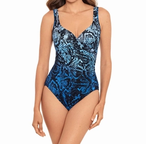 It's A Wrap Underwire One Piece Swimsuit In Blue Swim Womens - sling swimsuits