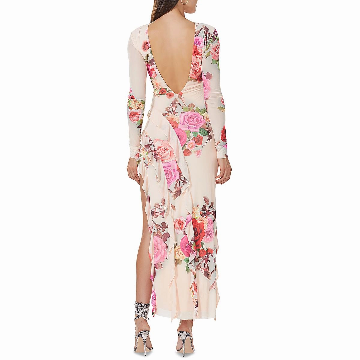 Jacie Womens Floral Hi Low Cocktail And Party Dress