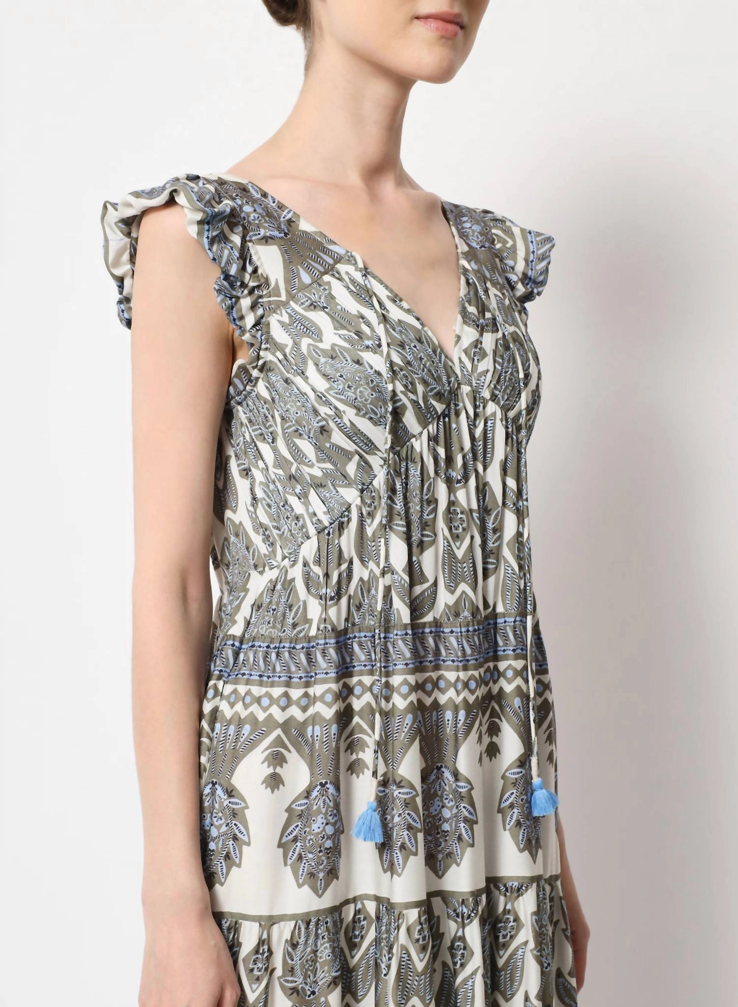 Jacqueline Maxi Dress In Siya Olive