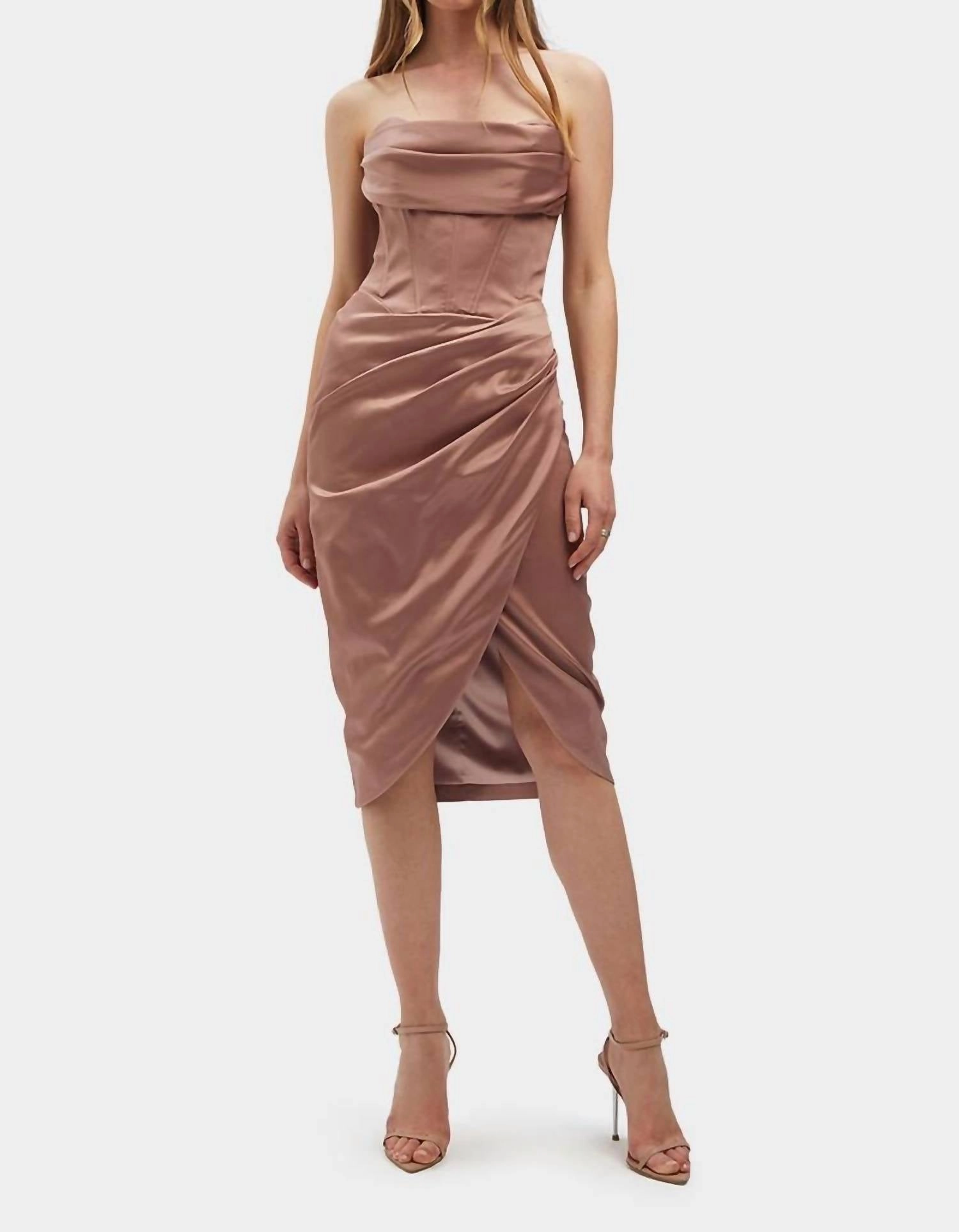 Jamila Corset Dress In Latte