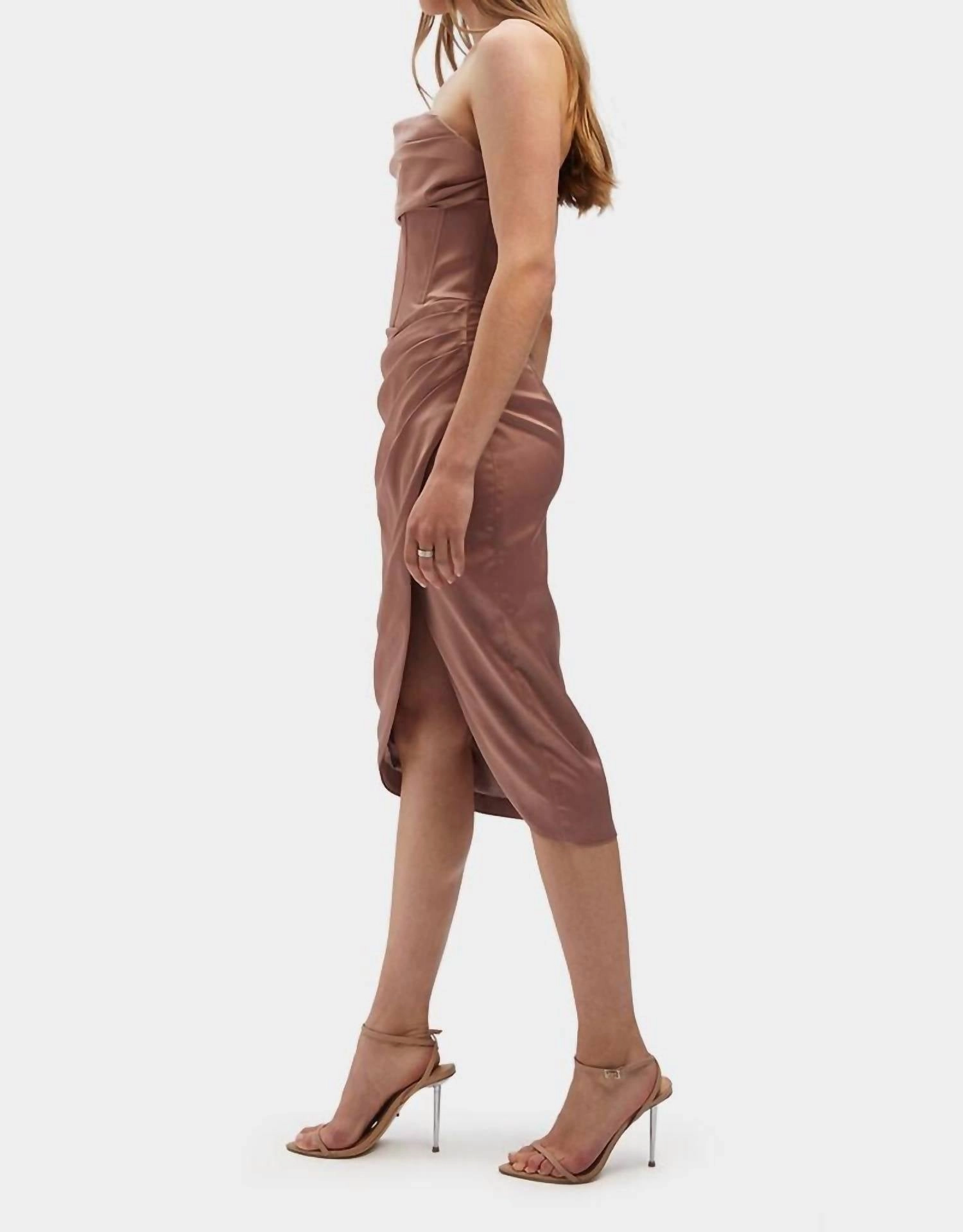 Jamila Corset Dress In Latte