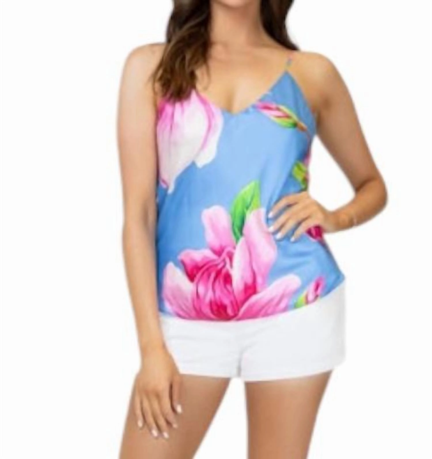Jane Blouse In Pink/blue