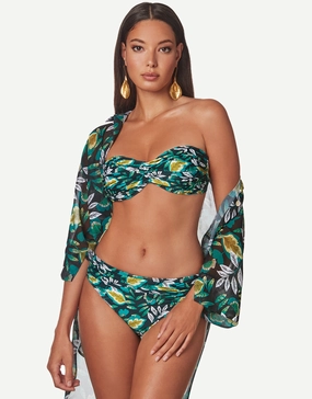 Japan Underwired Ruched Bandeau Bikini Set Roidal - Roidal activewear best price