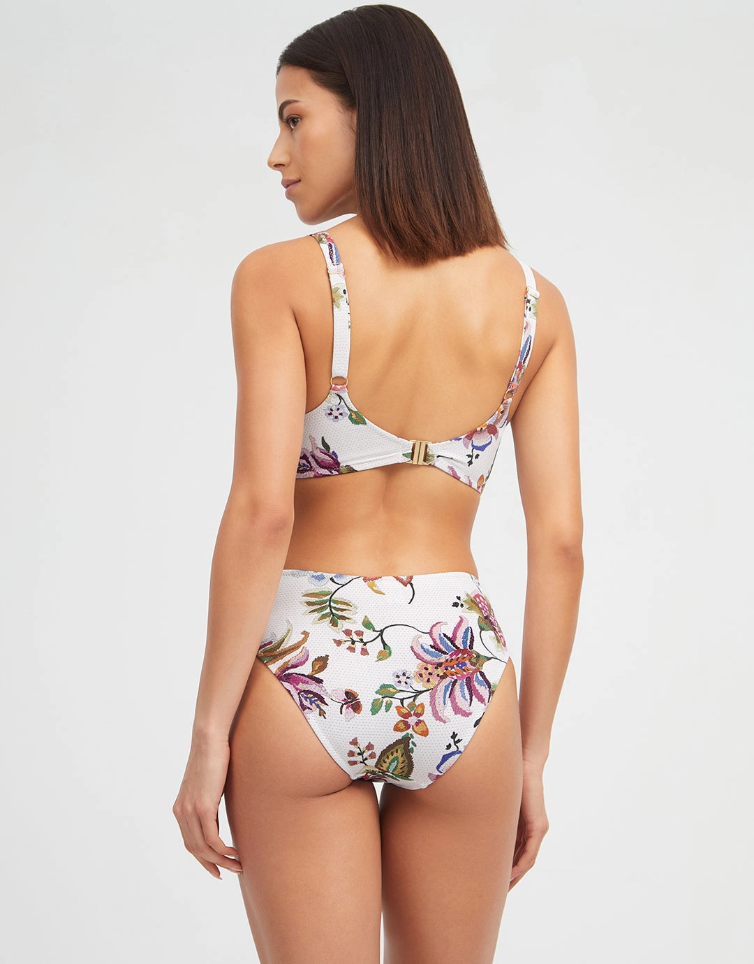 Jasmine Maxi Bikini Pant - White Floral