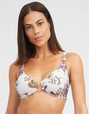 Jasmine Underwired Bikini Top - White Floral Nuria Ferrer - Nuria Ferrer fashion sale