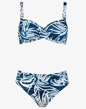 Jean Breeze Underwired Bikini Set - Denim White Swim Womens - sport swimwear clearance