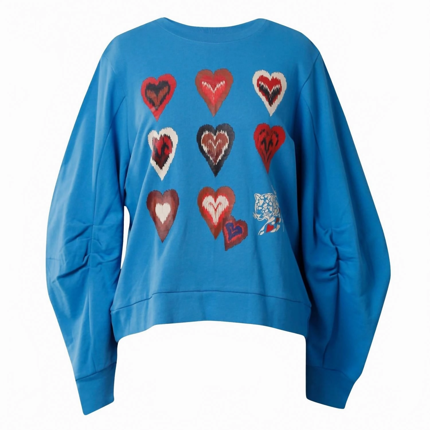Jemma Hearts Sweatshirt In Blue