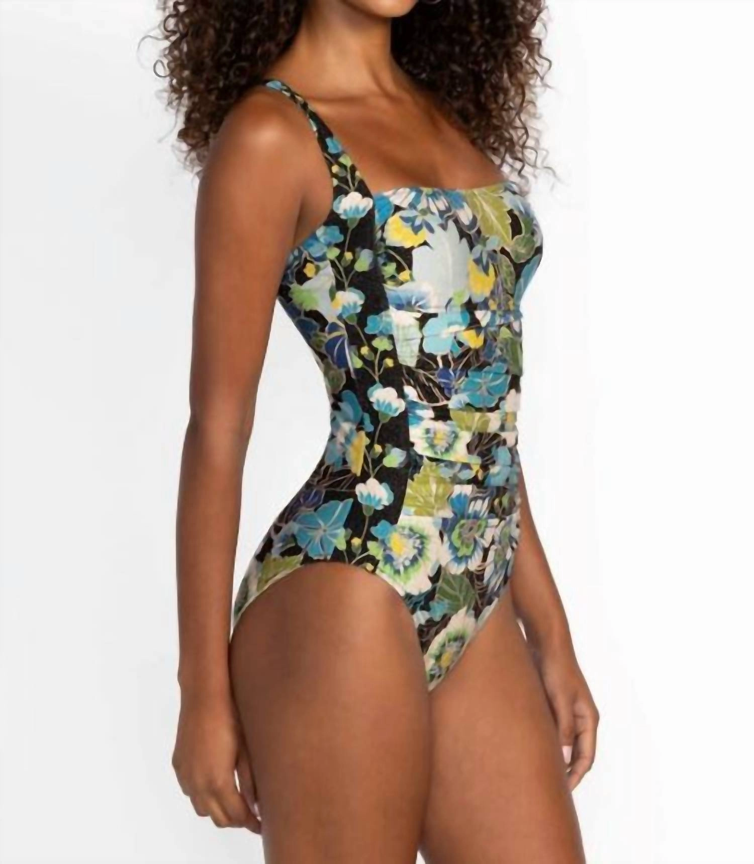 Jenn Ruched One Piece In Jenn Glittery