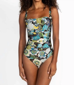 Jenn Ruched One Piece In Jenn Glittery Swim Womens - ruffle swimwear best price