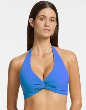 Jetset D DD Twist Front Bikini Top - Tide Blue Jets - Jets swimwear best price