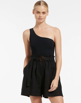 Jetset High Waist Short - Black Jets - Jets swimwear best price