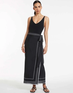 Jetset Tie Sarong - Black Jets - Jets swimwear best price