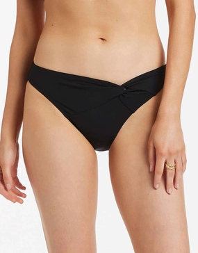 Jetset Twist Front Bikini Pant - Black Jets - Jets swimwear best price