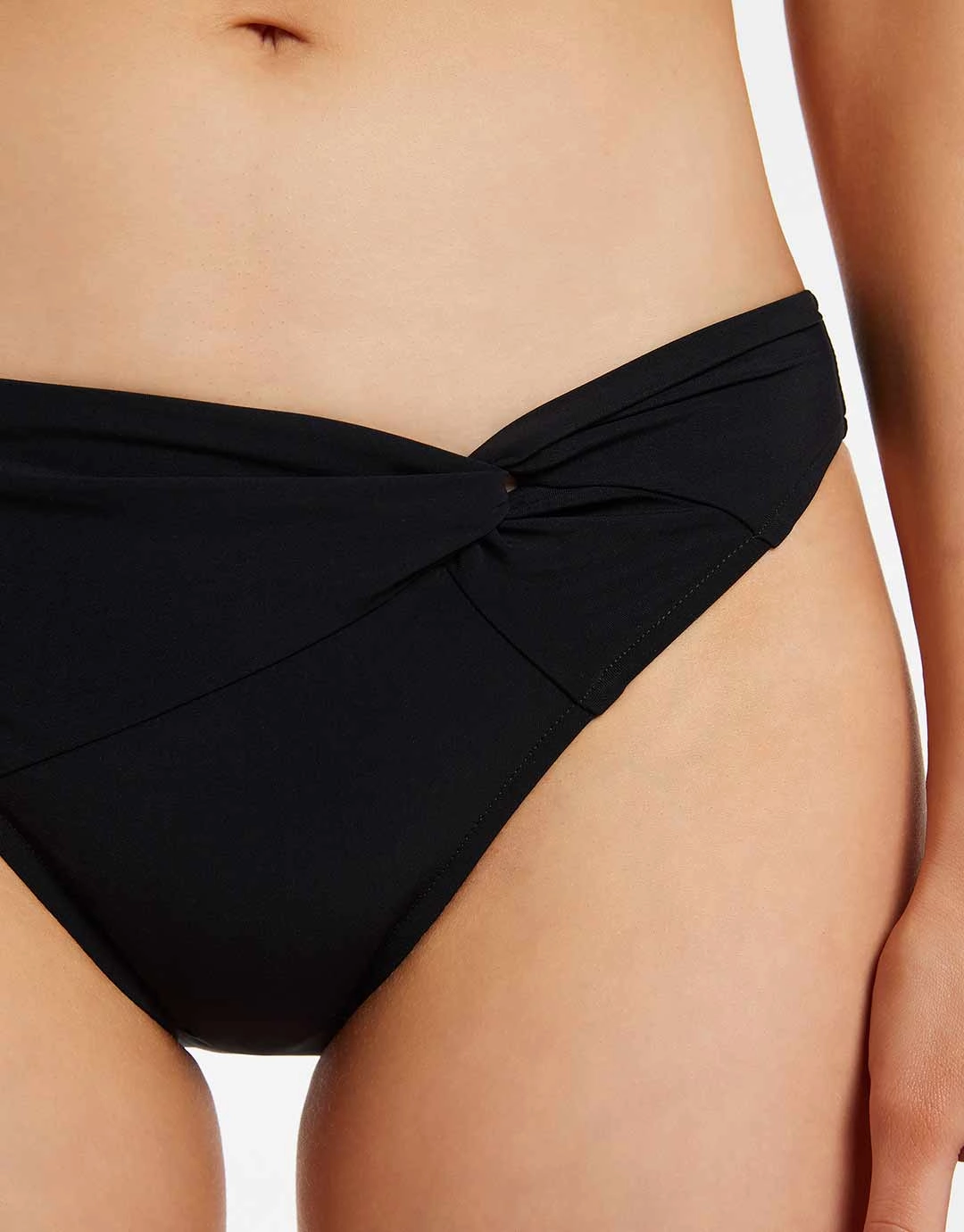 Jetset Twist Front Bikini Pant - Black