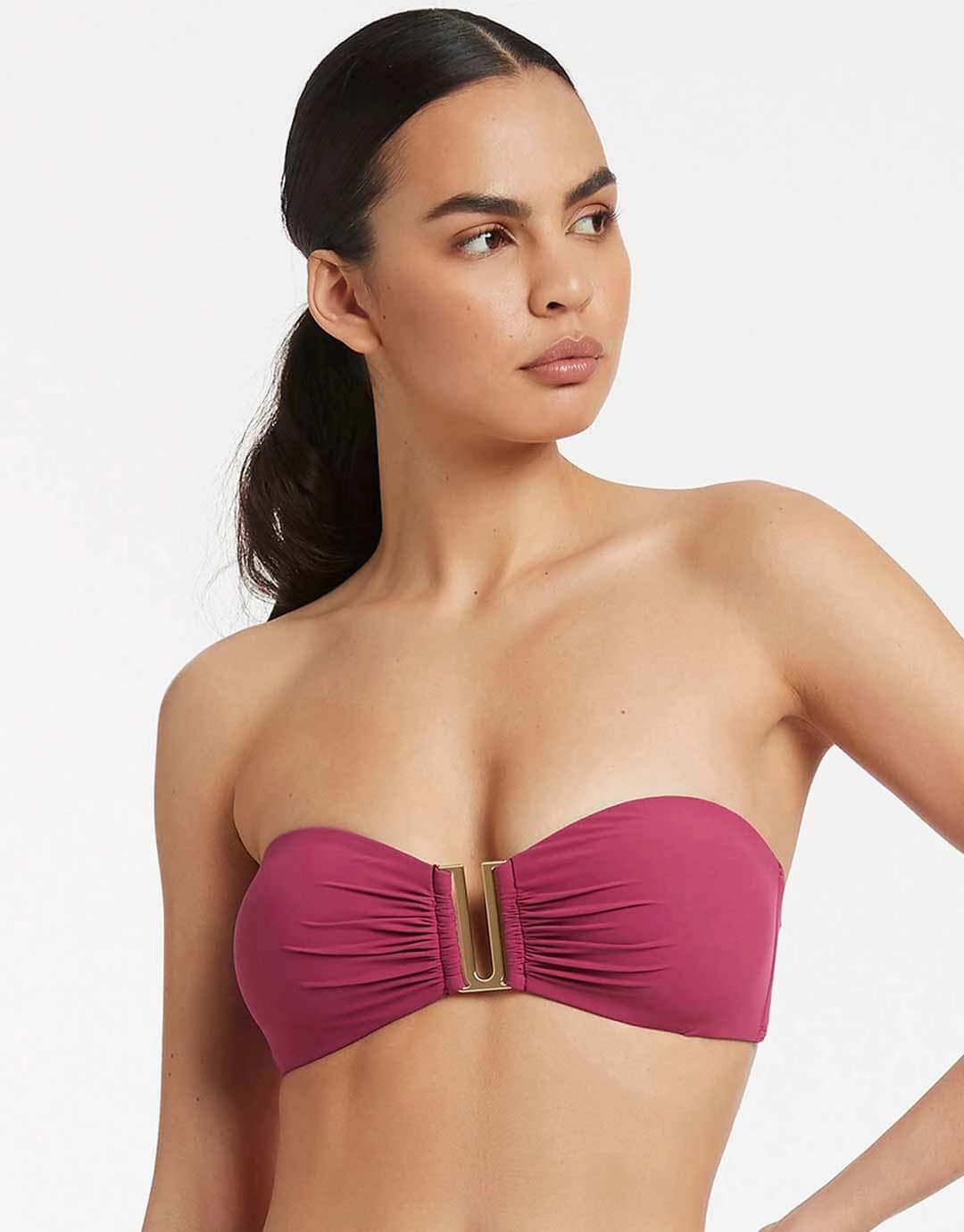 Jetset U Trim Bandeau Bikini Top - Orchid Jets - Jets swimwear best price