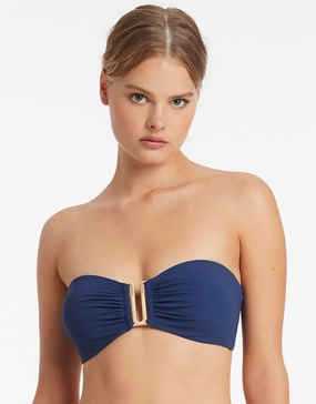Jetset U Trim Bandeau Bikini Top - Pacific Blue Jets - Jets swimwear best price