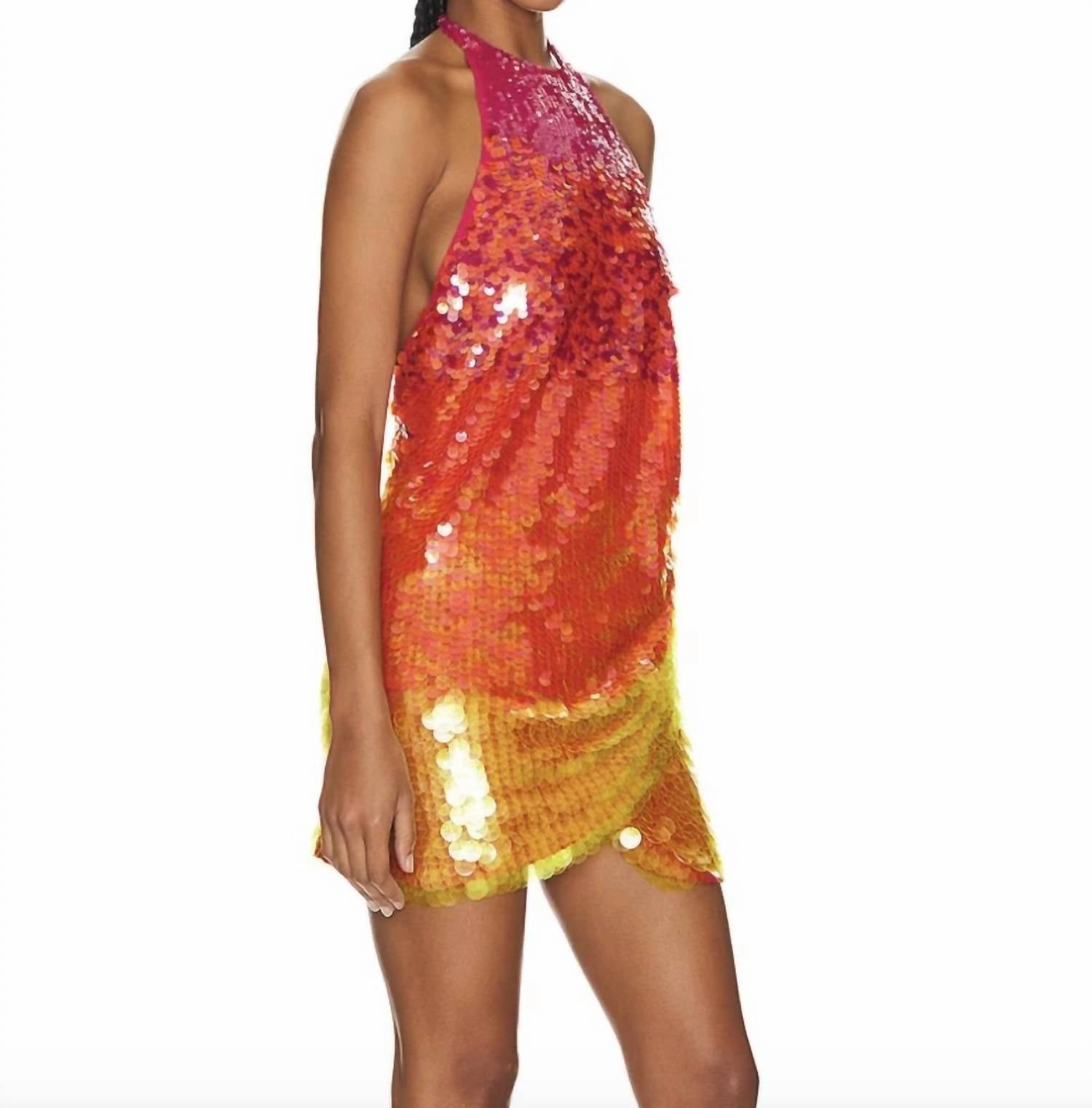 Jo Dress In Fuschia Multi