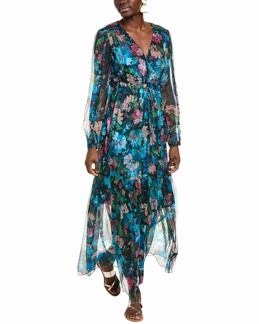 Johnny Was Mabel Silk Midi Dress