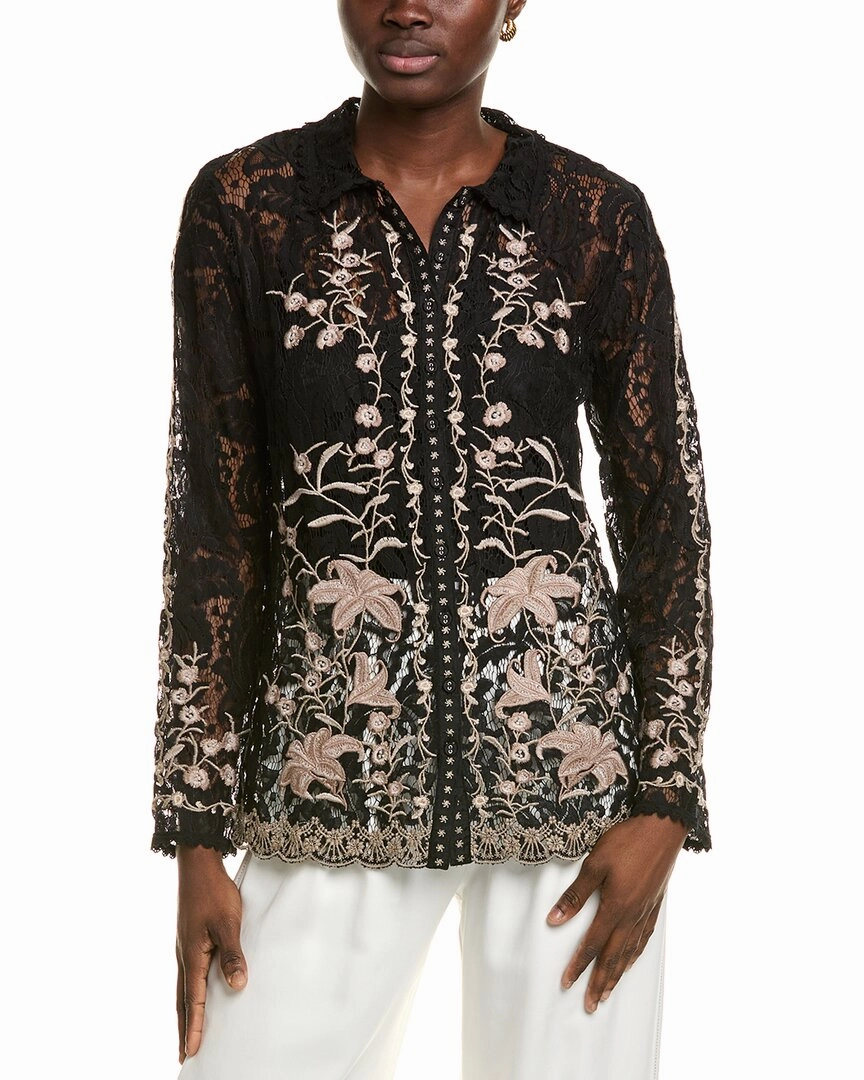 Johnny Was Veronne Lace Slip Blouse