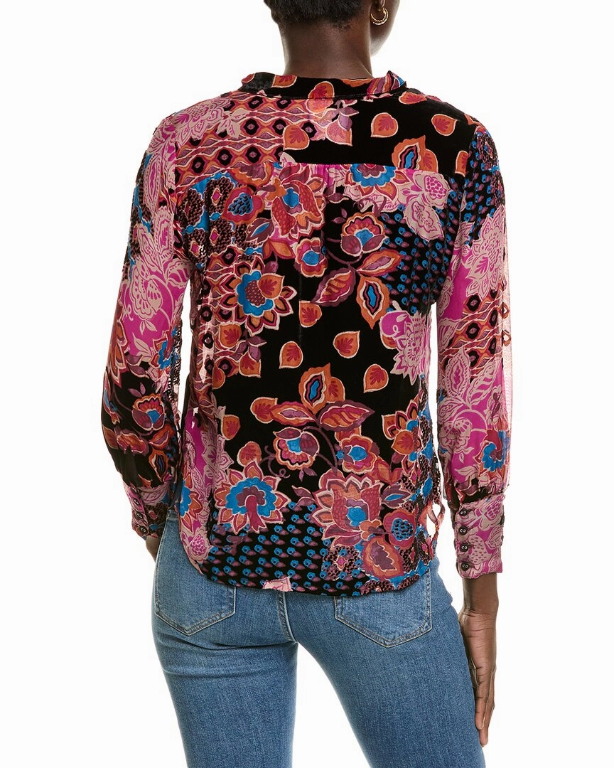 Johnny Was Yrene Petite Silk-Blend Blouse