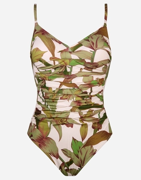 Journey Ruched Swimsuit - Cream Reed Maryan Mehlhorn - Maryan Mehlhorn dresses
