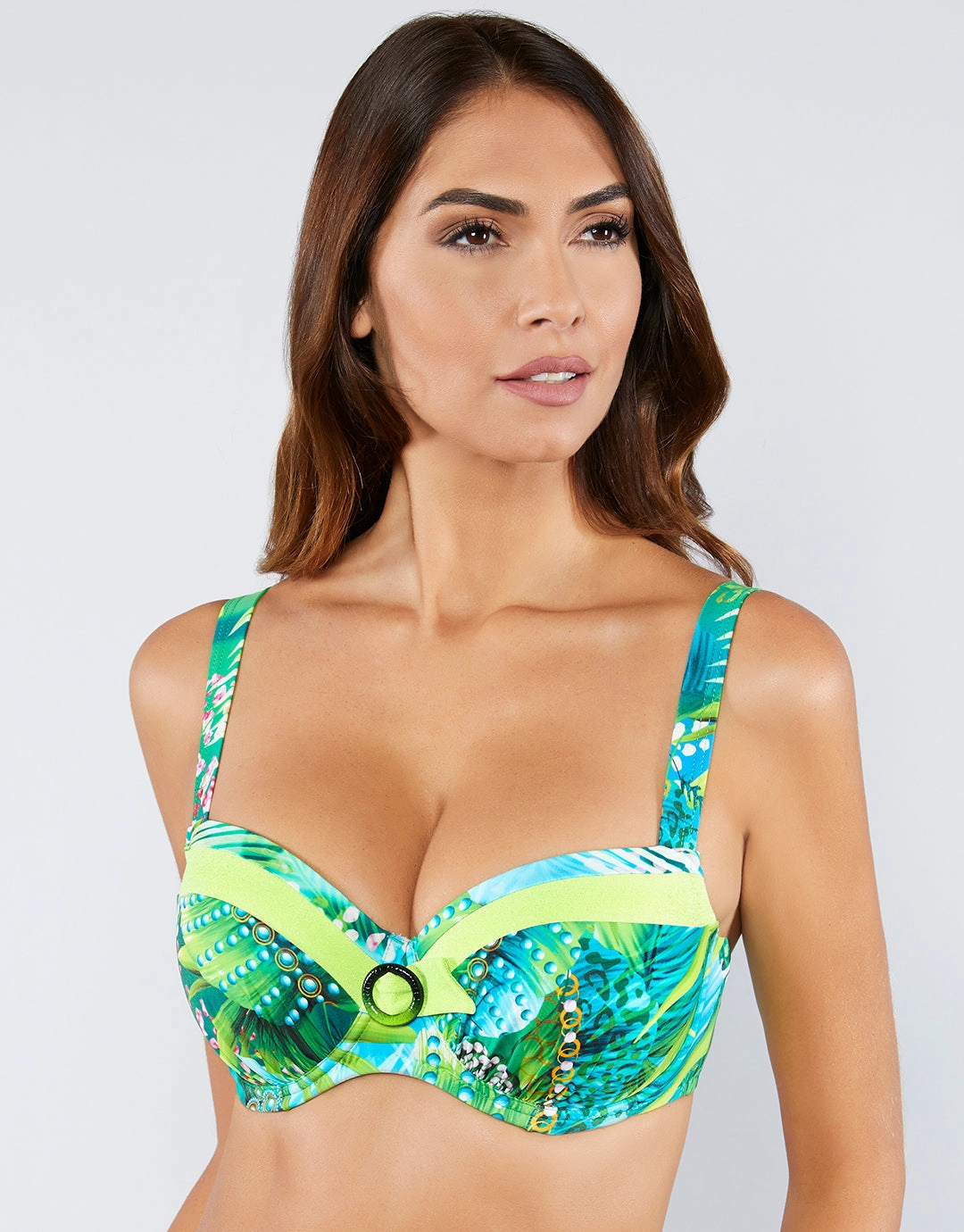 Jungle Balcony Bikini Top - Green Nuria Ferrer - Nuria Ferrer fashion sale