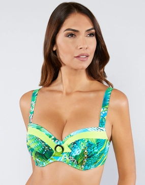 Jungle Balcony Bikini Top - Green Nuria Ferrer - Nuria Ferrer fashion sale