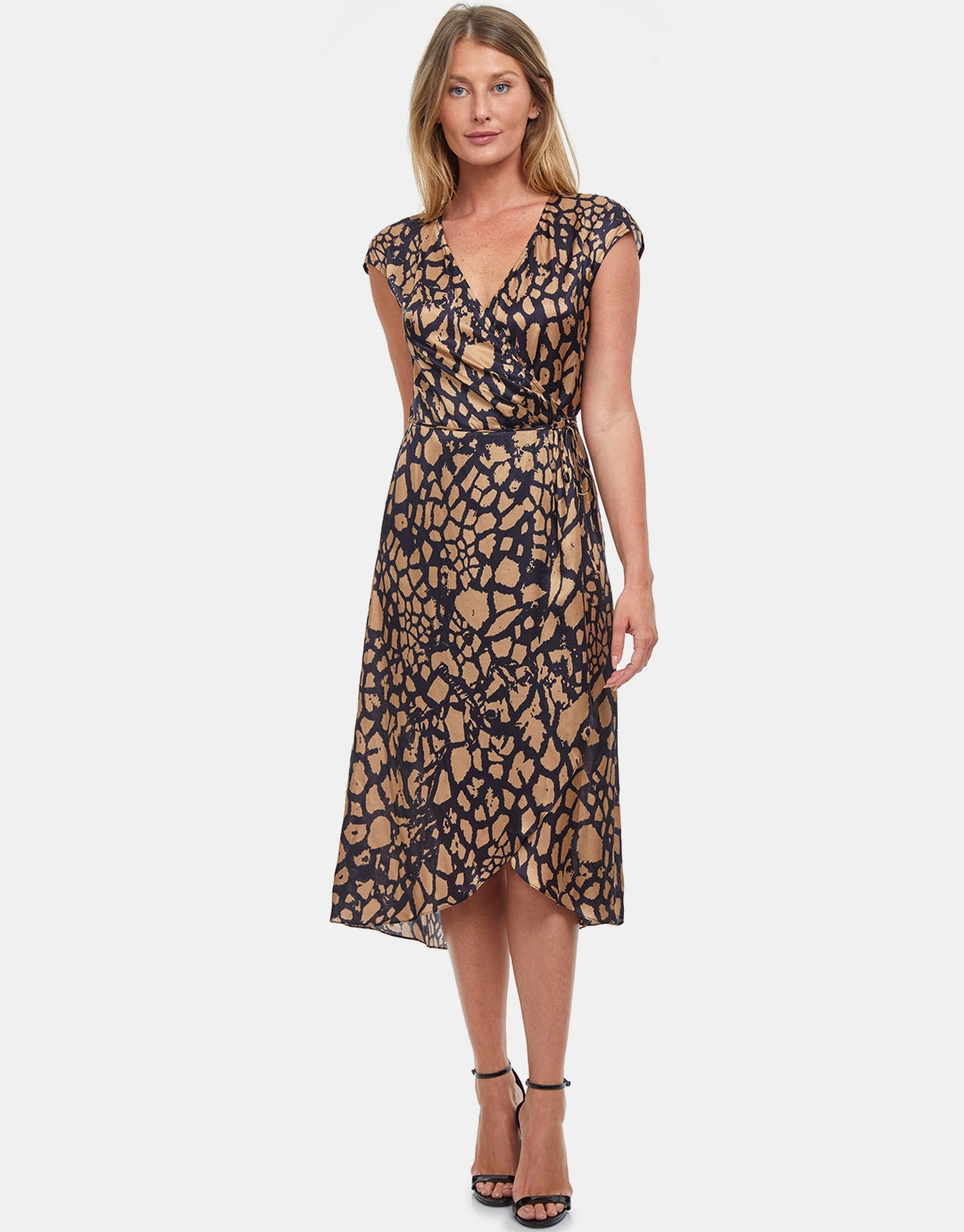 Jungle Queen Wrap Dress - Brown/Black Gottex - Gottex swimsuits discount