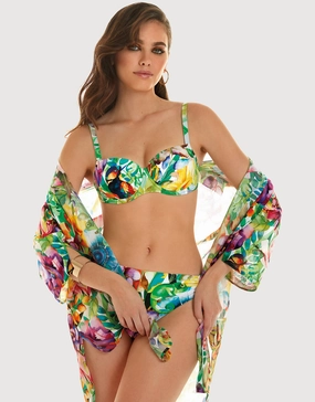 Jungle Underwired Balcony Bikini Set - Jungle Print Swim Womens - one-pieces cheap