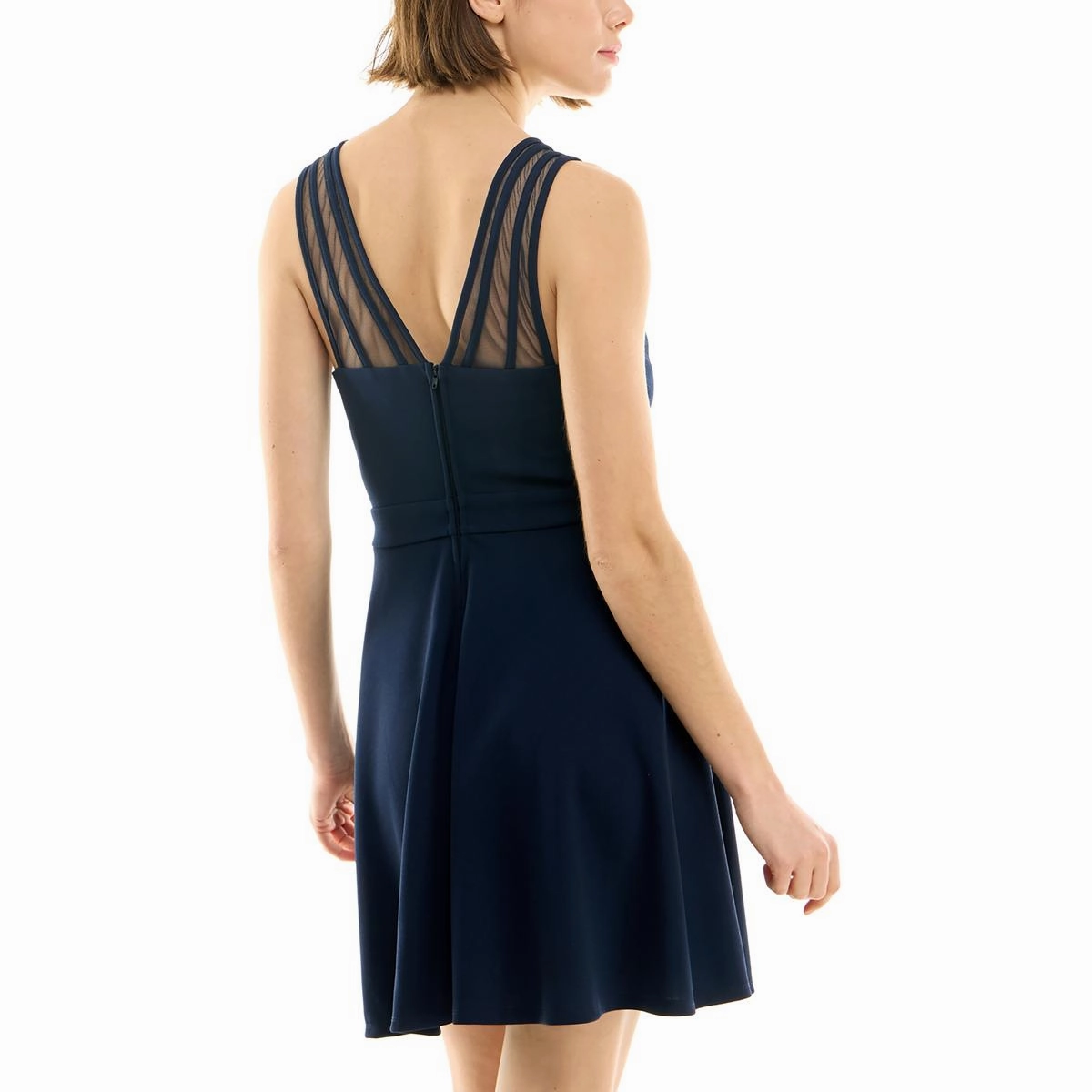 Juniors    Womens Panel Short Fit & Flare Dress