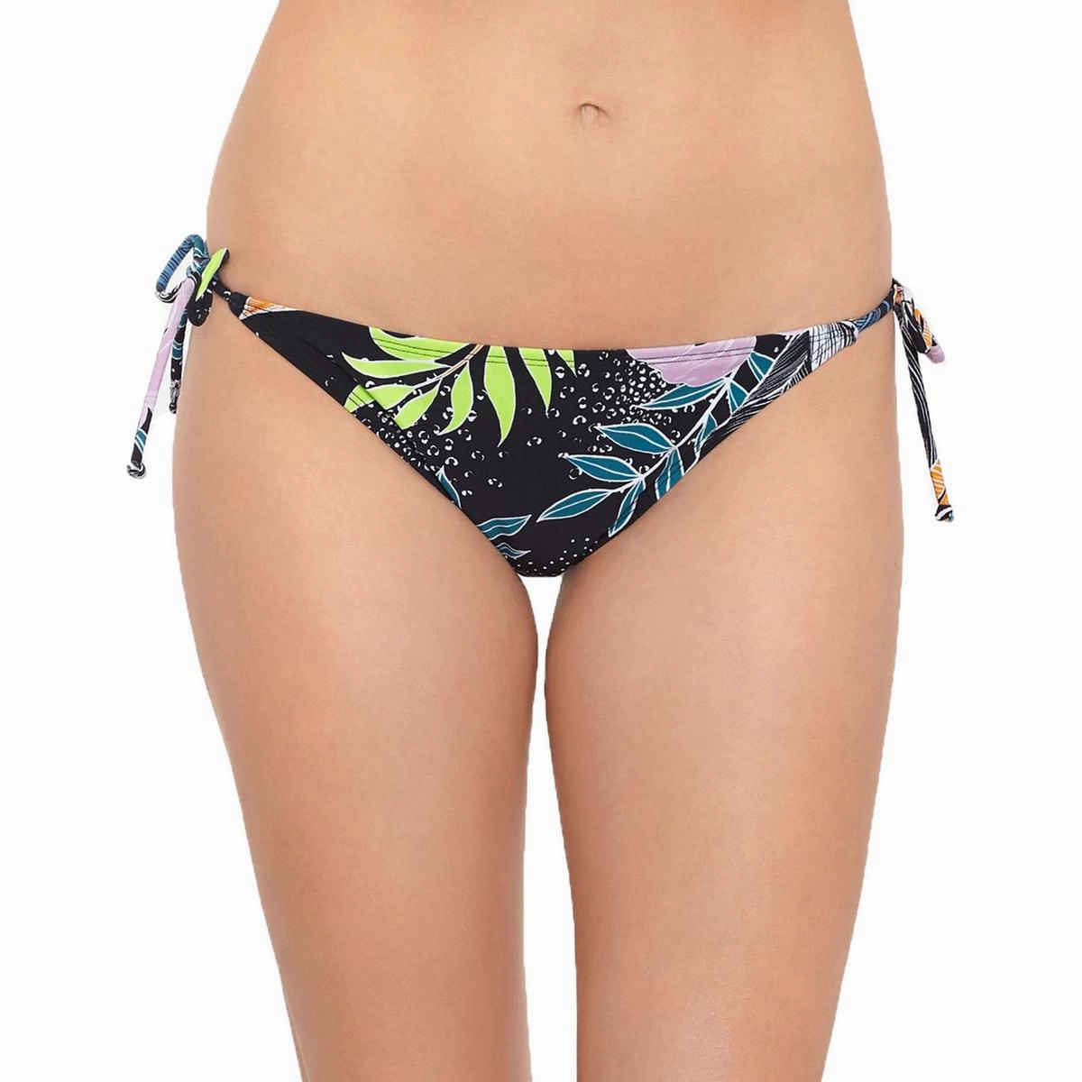 Juniors Night Life Womens Side Tie Printed Swim Bottom Separates Swim Womens - cut-out swimsuits
