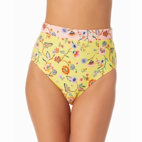 Juniors Womens Floral Print High-Rise Swim Bottom Separates Swim Womens - cut-out swimsuits