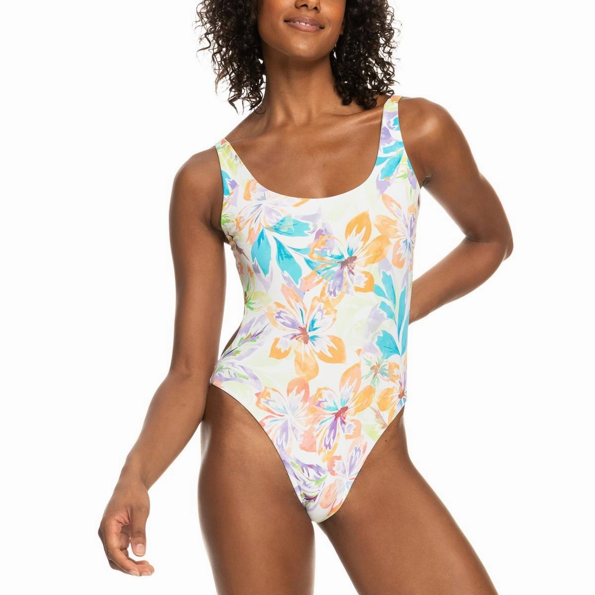 Juniors Womens Open Back Reversible One-Piece Swimsuit