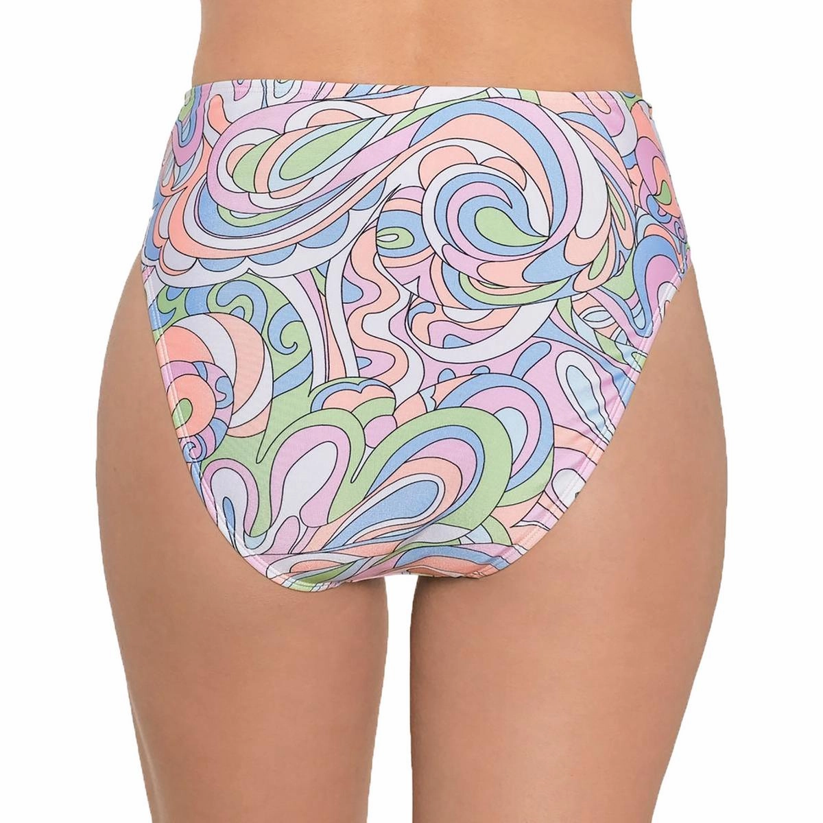 Juniors Womens Printed High Waist Swim Bottom Separates