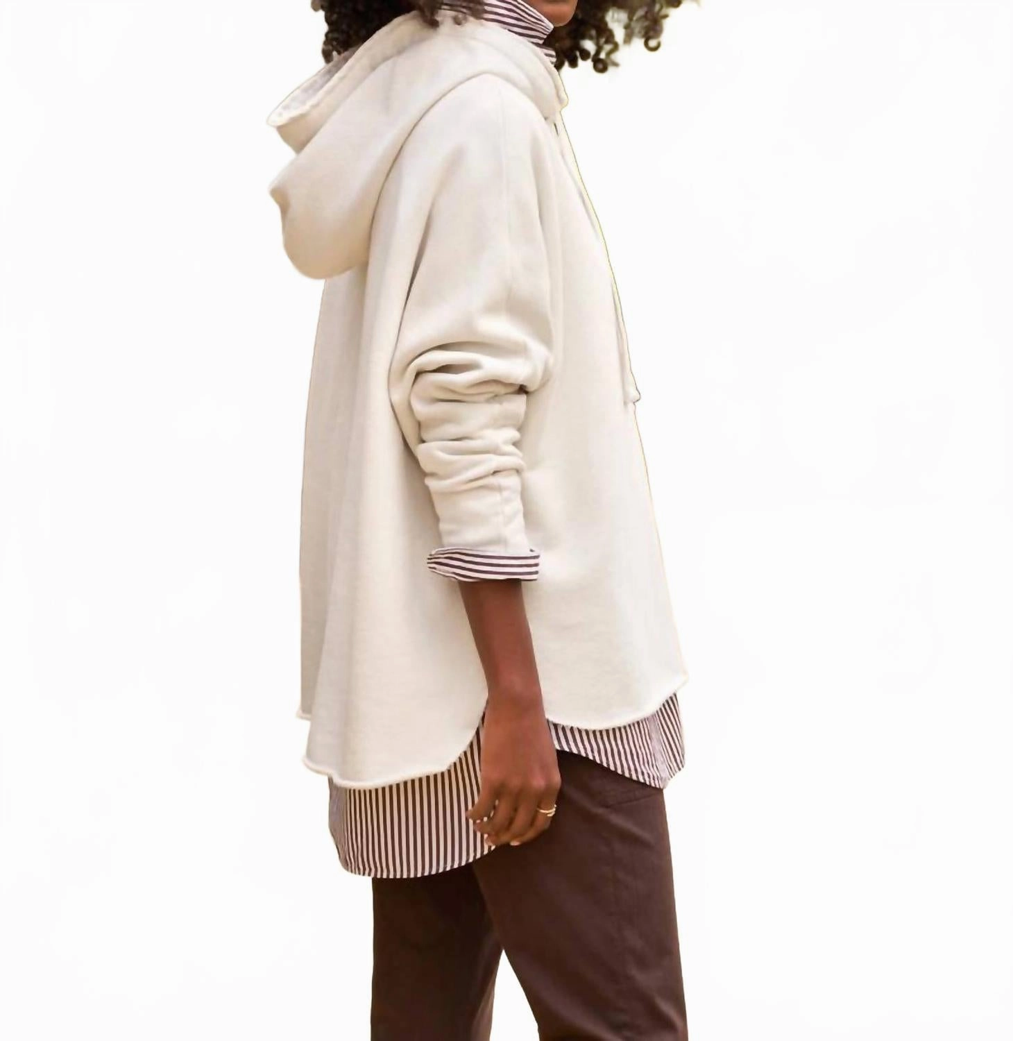 Kane Capelet Hoodie In Vintage White