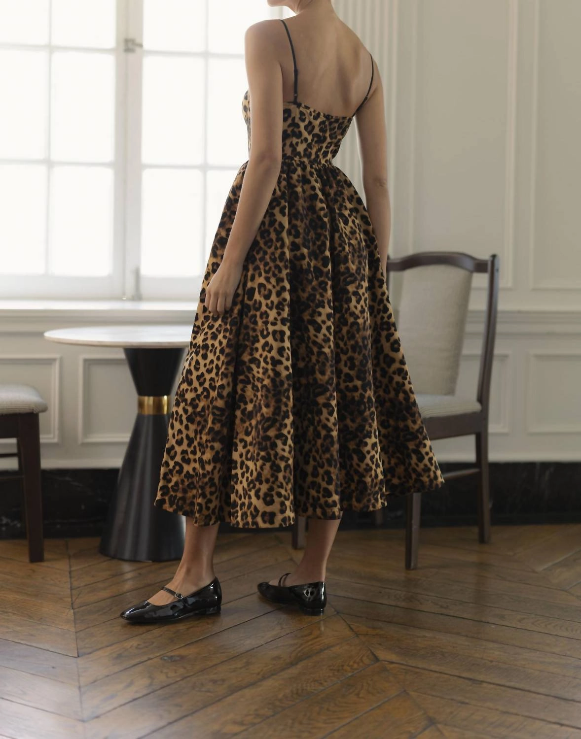 Kara Midi Dress In Leopard