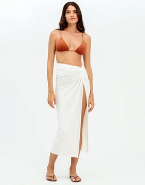 Karen Midi Skirt - Off White ViX Paula Hermanny - ViX swimwear outlet