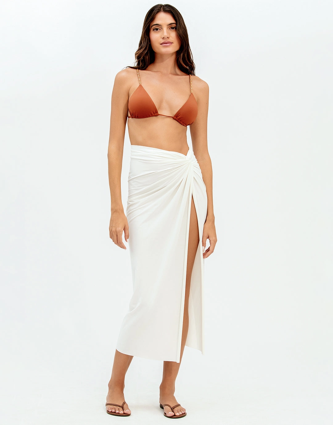 Karen Midi Skirt - Off White ViX Paula Hermanny - ViX swimwear outlet