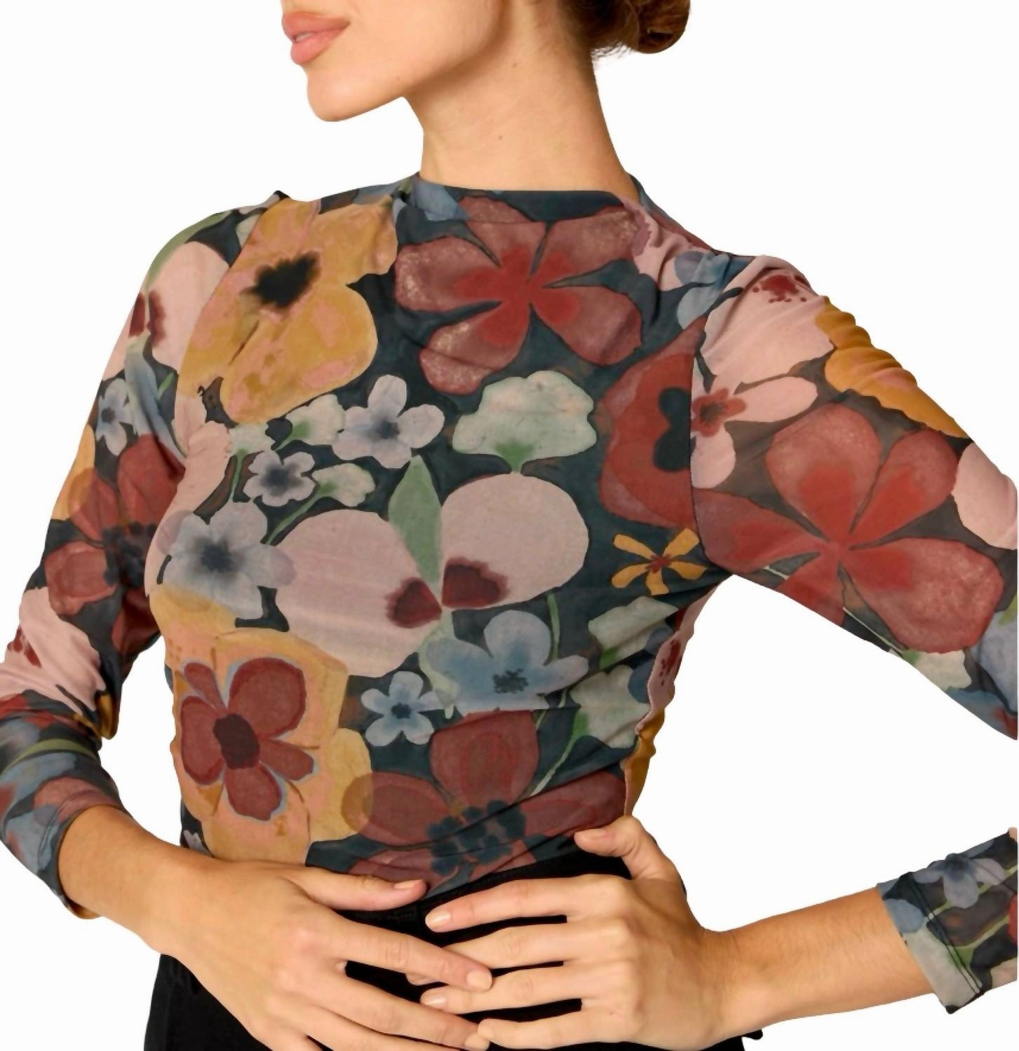 Katya Midi Dress In Foraged Violets