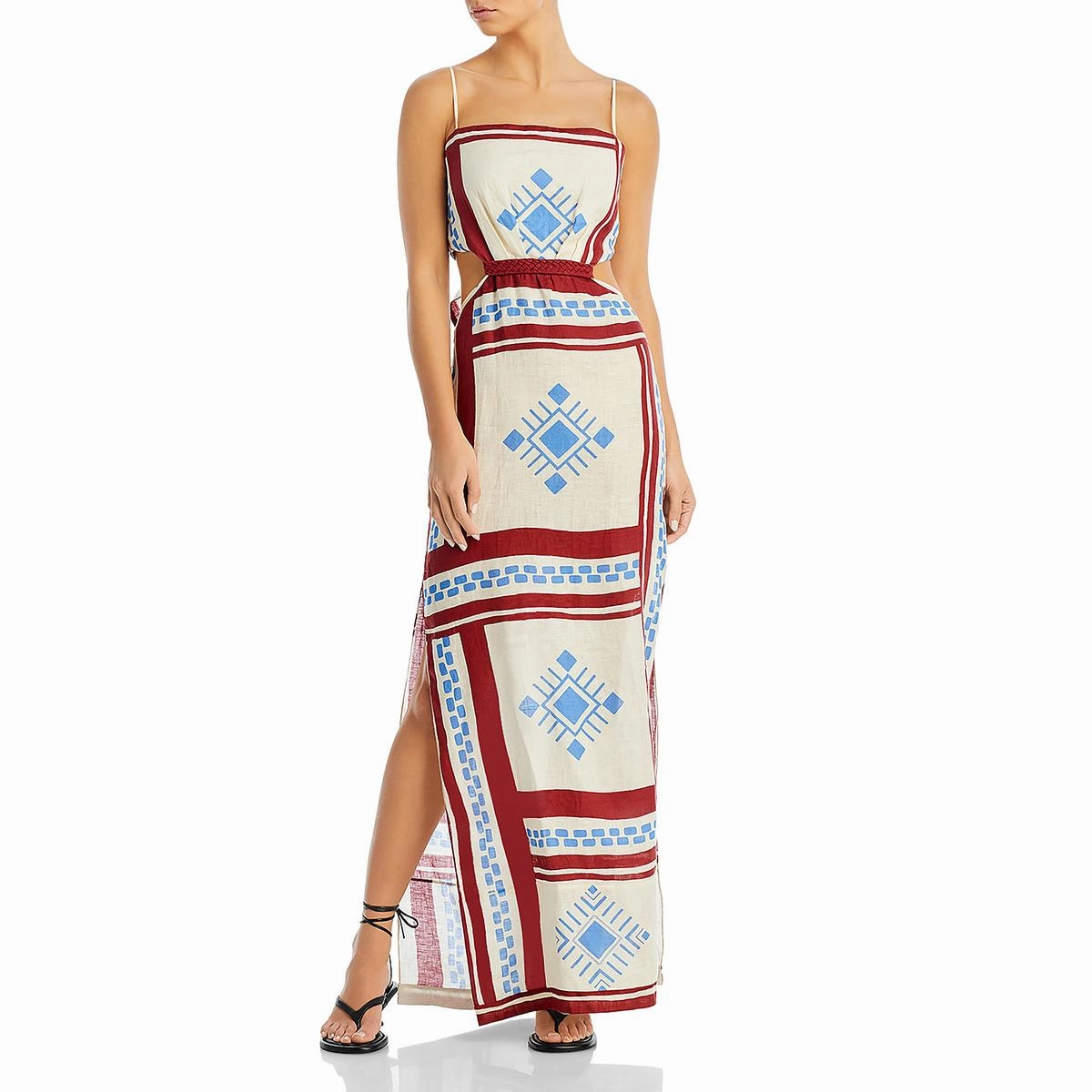 Kay Pacha Womens Cut-Out Long Maxi Dress