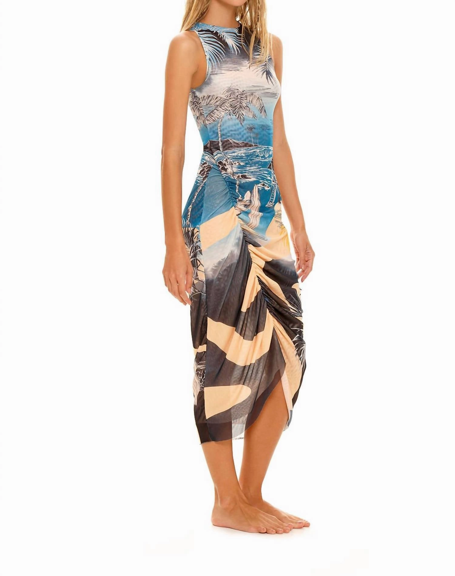 Keira Shaka Dress In Blue Multi