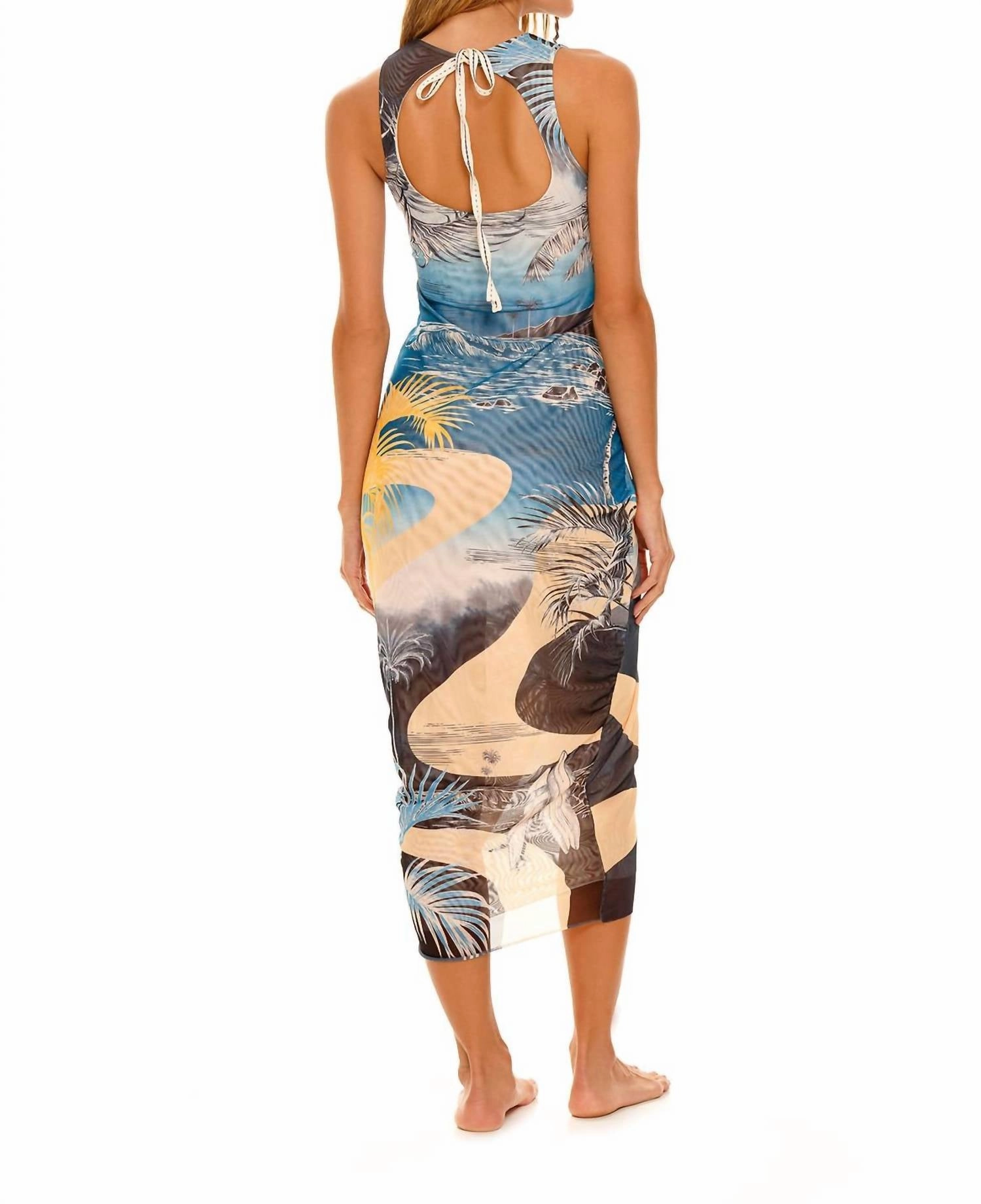 Keira Shaka Dress In Blue Multi