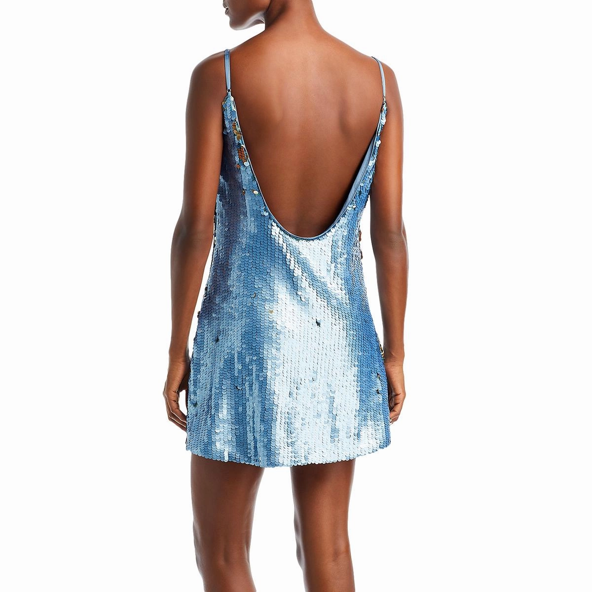 Kiana Womens Pailettes Mini Cocktail And Party Dress