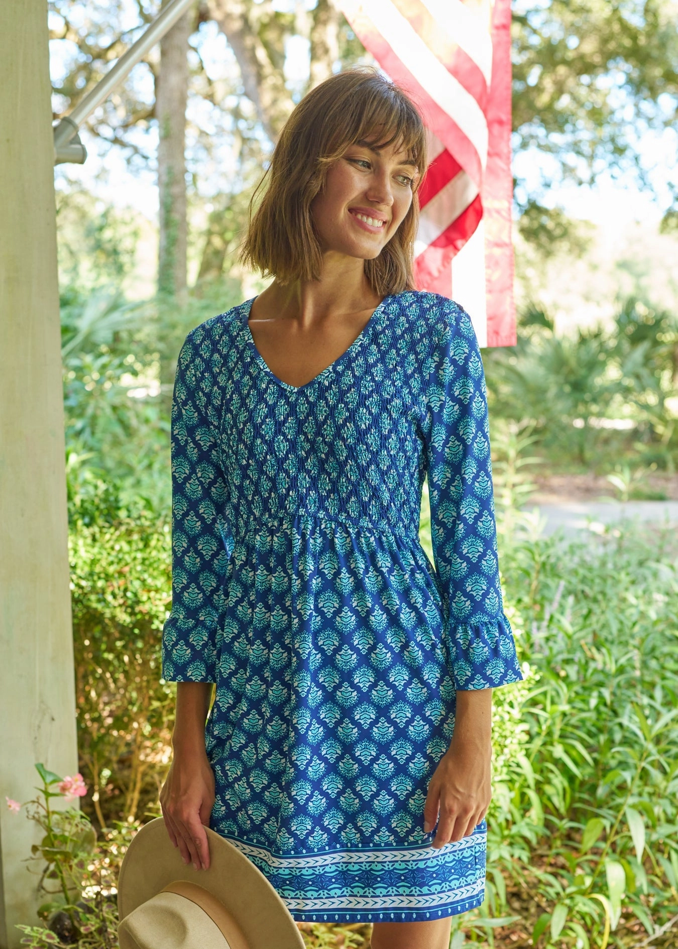Kiawah Island Smocked Babydoll Dress