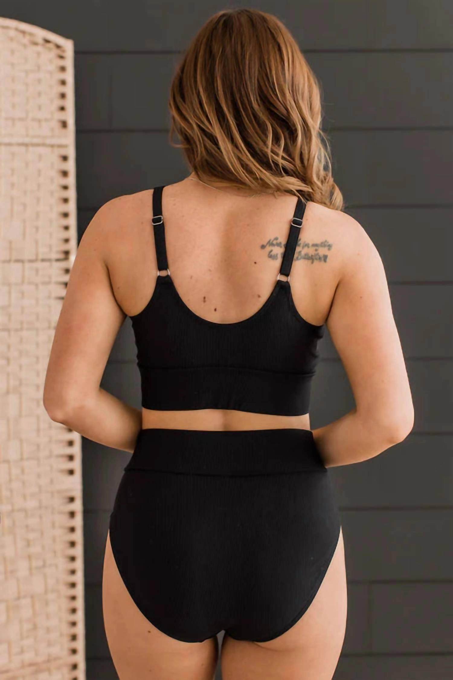 Kissed By The Sun Bikini Swim Top In Black