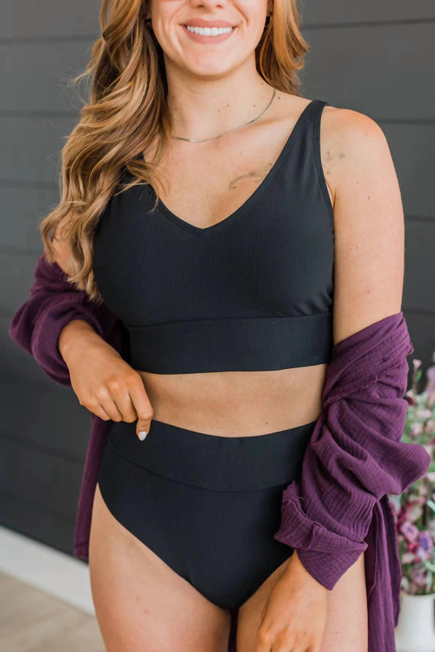 Kissed By The Sun Bikini Swim Top In Black Swim Womens - sling swimsuits