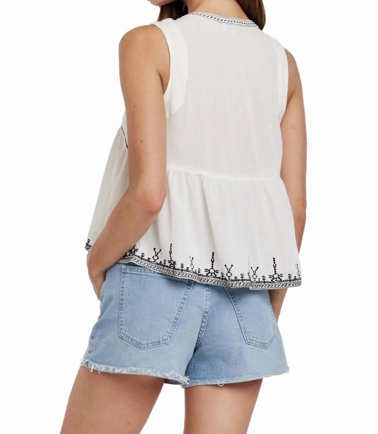 Kit Tank Top In Cream/black