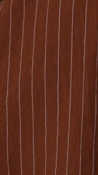 Kloa Button Up Top - Brown Pinstripe