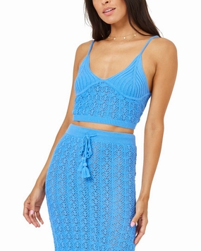 L*Space Sweet Talk Top Swim Womens - shirred swimwear