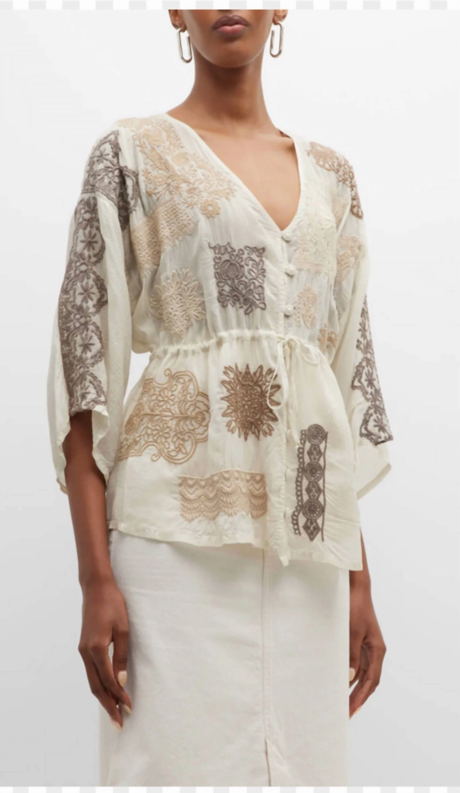Lace Blouse In Beige